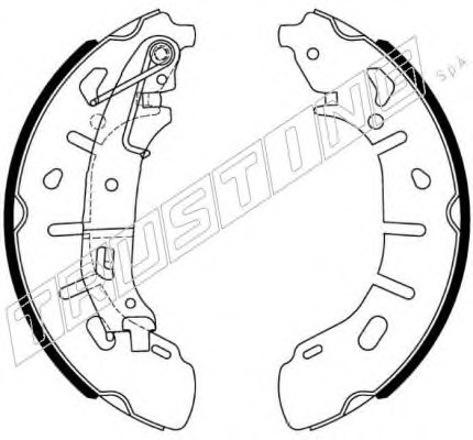 TRUSTING 034.124 Brake Shoe Set
